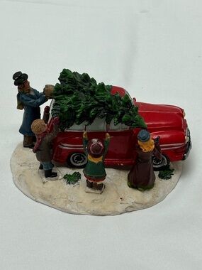 St. Nicholas Square Christmas Tradition Car With Tree Holiday Decor